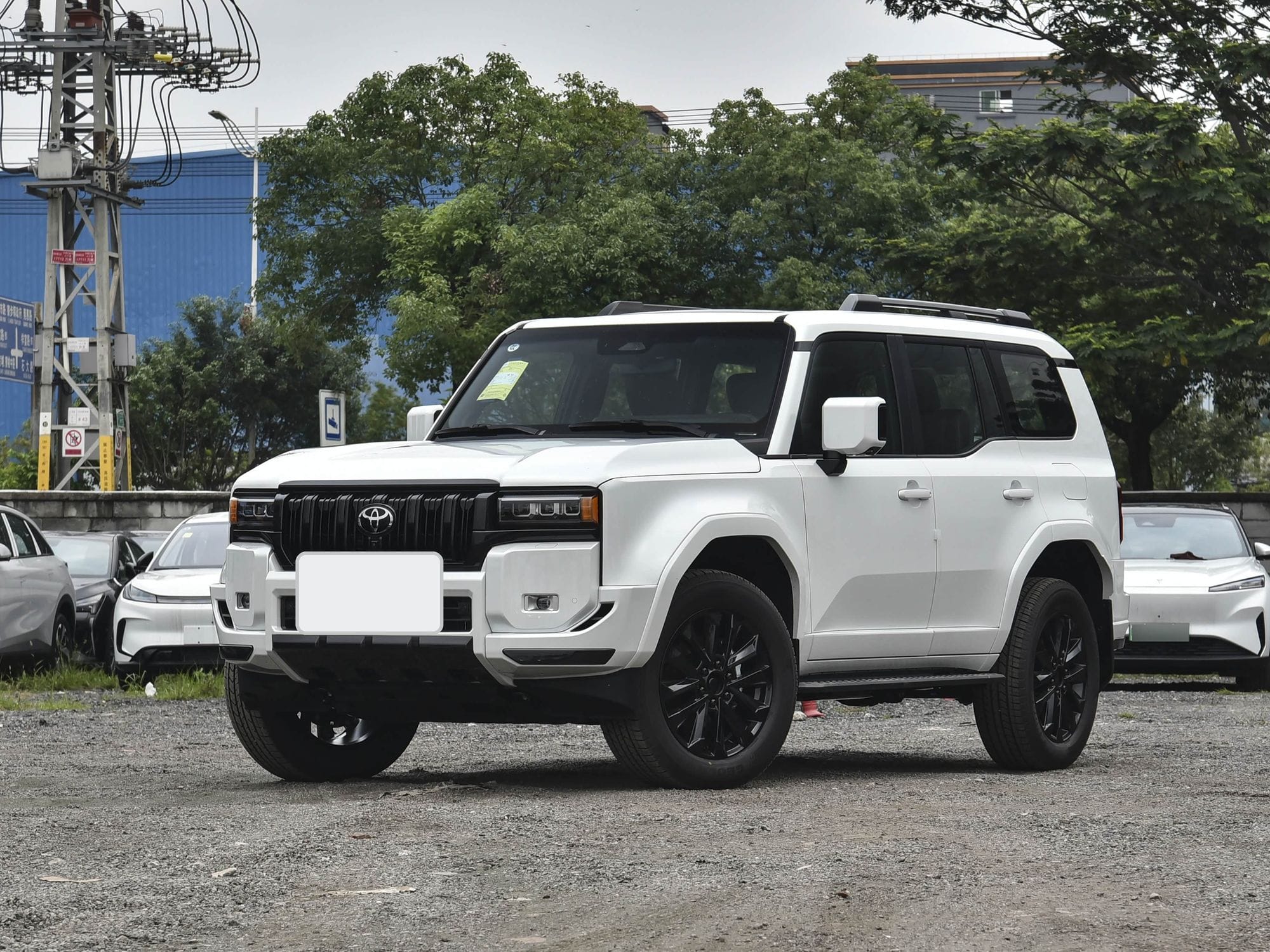 2026 Toyota Land Cruiser Prado LC250 in Platinum White, front three-quarter view